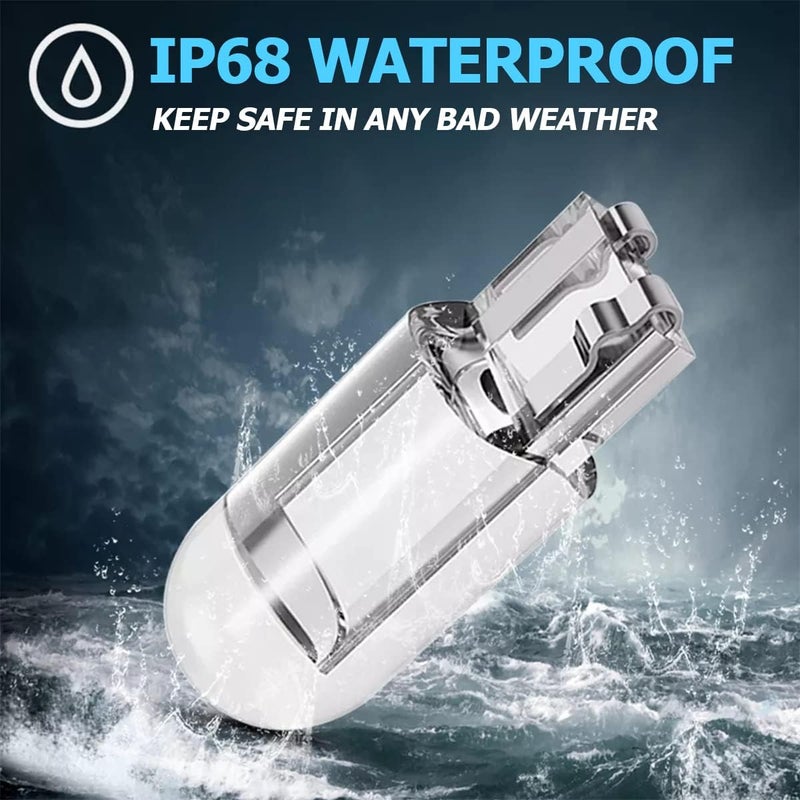 zipelo 30-Pack 194 LED Light Bulbs 6000K White, 168 2825 W5W T10 Wedge COB LED Replacement Bulbs, Dome Map Door Courtesy License Plate Lights, 0.36W 12V Error Free Interior Bulbs for Cars (White) - Image 4